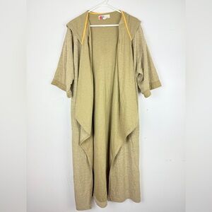 FP Beach Free People Hooded Duster Cardigan Lightweight Boho Loungewear Coastal